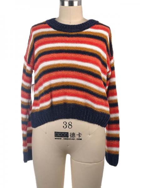 LADIES' STRIPE PULLOVER